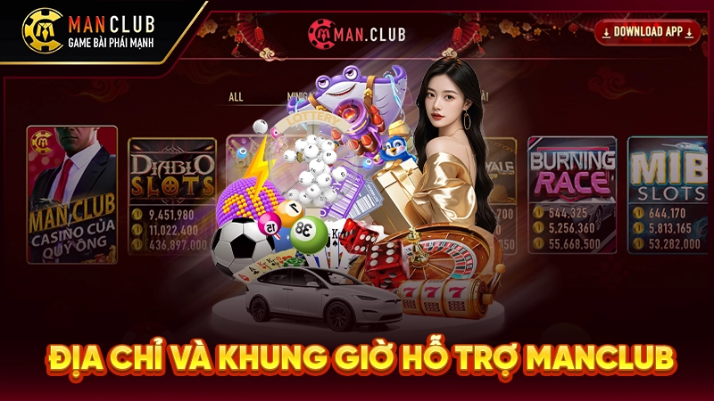Địa chỉ và khung giờ hỗ trợ Manclub