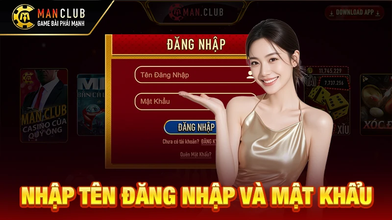 Nhập tên đăng nhập và mật khẩu